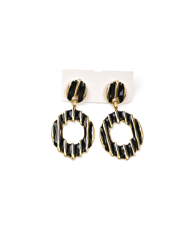 Κρεμαστό σκουλαρίκι OO-S431 - Μαύρο