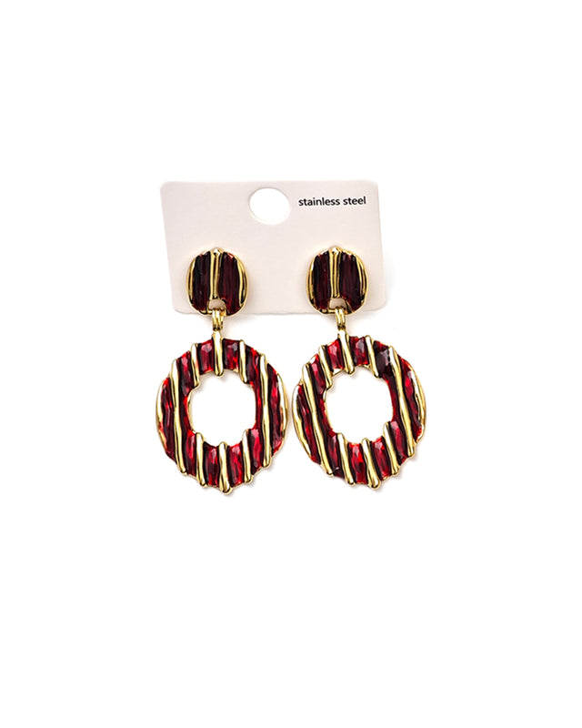 Κρεμαστό σκουλαρίκι OO-S431 - Κόκκινο