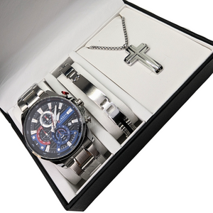 Ανδρικό Σετ Δώρου SD058 με Ρολόι και Σταυρός