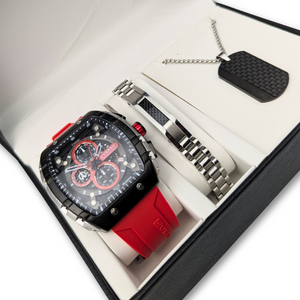 Ανδρικό Σετ Δώρου SD056 με Ρολόι και Κολιέ