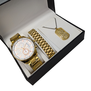 Ανδρικό Σετ Δώρου SD060 με Ρολόι και Σταυρός