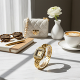 Vintage Γυναικείο Ρολόι Irina Gold με Μεταλλικό Μπρασελέ