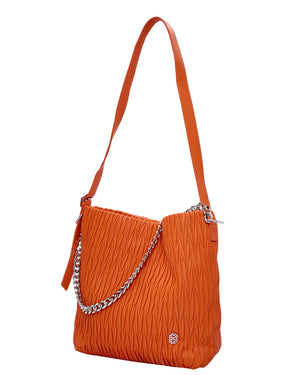Τσάντα ώμου με αλυσίδα BS23228 - Πορτοκαλί