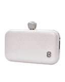 Τσάντα φάκελος clutch -JH-21983 - Ασημί