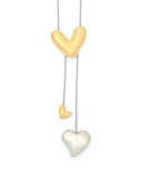 Κολιέ με καρδιές WF-K383 - Ανθρακί