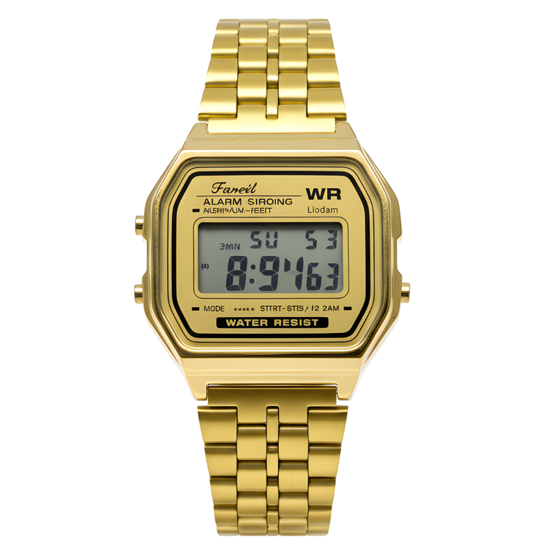 Ανδρικό Ψηφιακό Ρολόι Classic F10 Gold