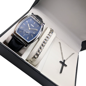 Ανδρικό Σετ Δώρου SD068 με Ρολόι και Σταυρός