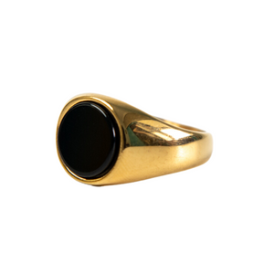 Стоманен мъжки пръстен N-12 злато 