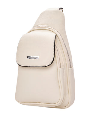 Τσαντάκι χιαστί QR-23971 - Μπέζ