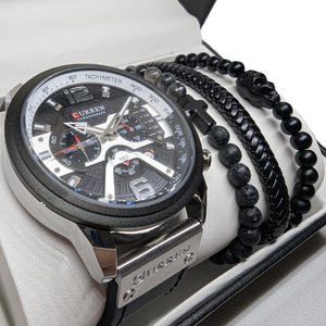 Ανδρικό Σετ Δώρου SD024 με Ρολόι και Βραχιόλια