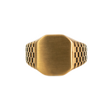 Стоманен мъжки пръстен N-14 злато 