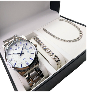 Ανδρικό Σετ Δώρου SD062 με Ρολόι και Αλυσίδα