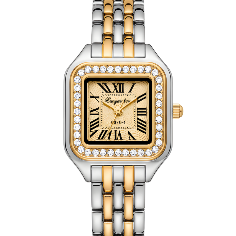 Vintage Γυναικείο Ρολόι Irina Silver Gold με Μεταλλικό Μπρασελέ