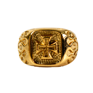 Ατσάλινο Ανδρικό Δαχτυλίδι Ν-06 Gold