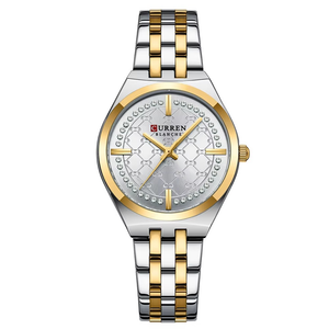 Curren C9091 Silver White Γυναικείο Ρολόι με Ασημί Καντράν