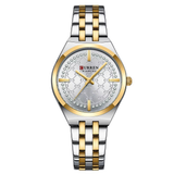 Curren C9096 Silver White Γυναικείο Ρολόι με Ασημί Καντράν