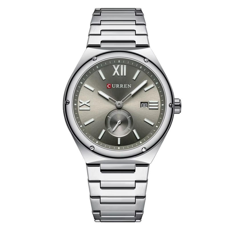 Curren RD-204 Silver Ρολόι με Ασημί Καντράν και Ασημενιό Μπρασελέ