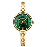 C9097 Gold Green Curren Γυναικείο Ρολόι με Μεταλλικό Μπρασελέ