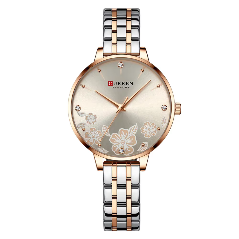 Curren C9068 Silver Γυναικείο Ρολόι με Ασημί Καντράν
