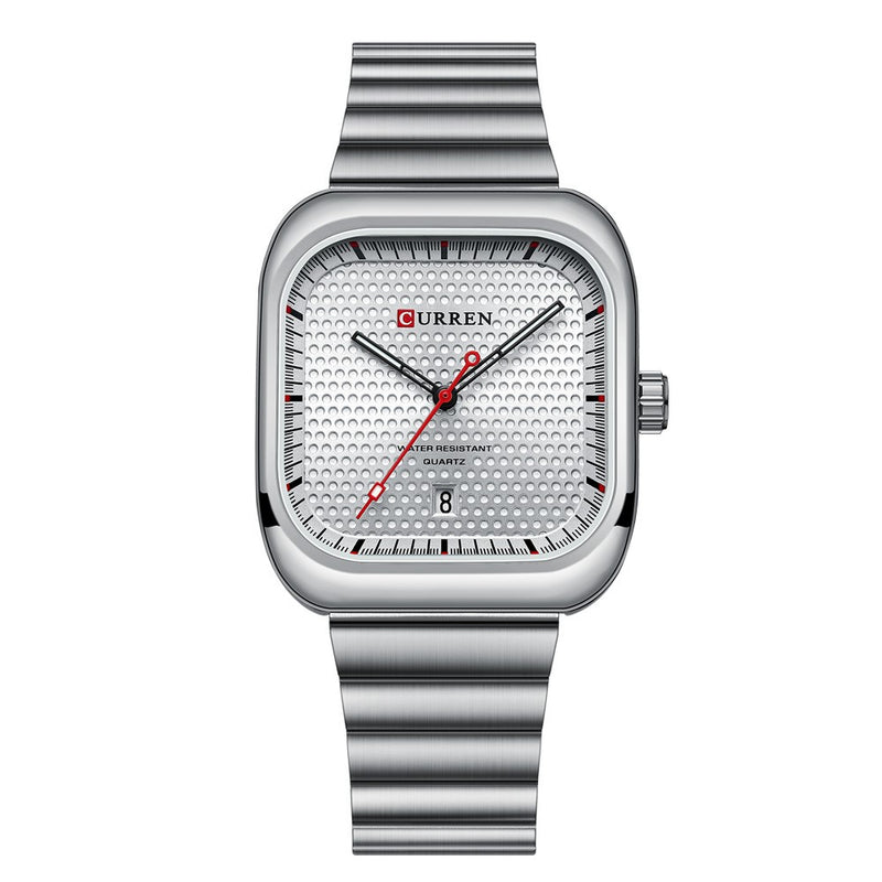 Curren 8460 Silver White Ρολόι με Λευκό Καντράν και Ασημένιο Μπρασελέ