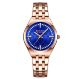 Curren C9096 Bronze Blue Γυναικείο Ρολόι με Λευκό Καντράν