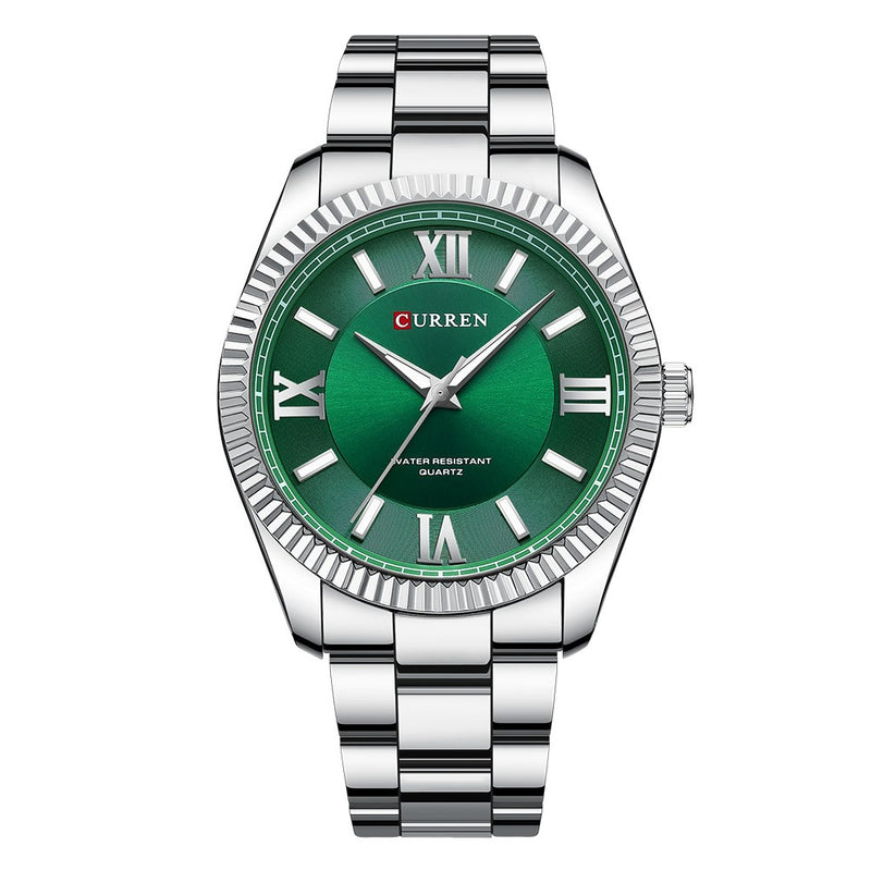 Curren 8453 Green Ρολόι με Πράσινο Καντράν και Ασημένιο Μπρασελέ