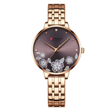 Curren C9068 Bronze Bordeux Γυναικείο Ρολόι με Μπορντό Καντράν