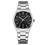 C8493 Silver Black Curren Γυναικείο Ρολόι με Μεταλλικό Μπρασελέ