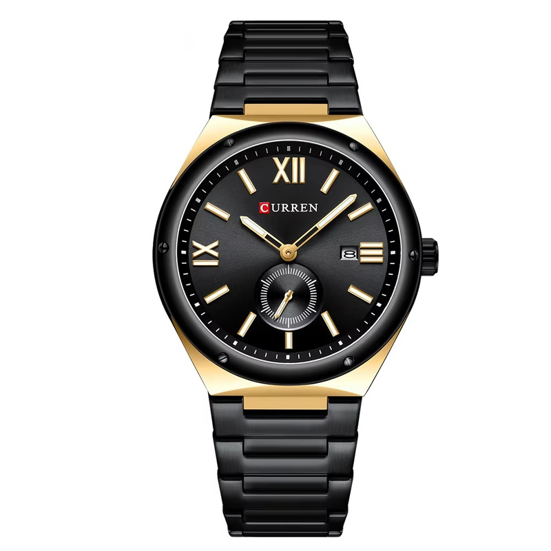 Curren RD-204 Black Ρολόι με Μαύρο Καντράν και Μαύρο Μπρασελέ