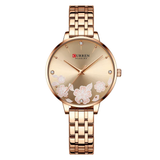 Curren C9068 Bronze Γυναικείο Ρολόι με Ροζ Χρυσό Καντράν