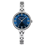 C9097 Silver Blue Curren Γυναικείο Ρολόι με Μεταλλικό Μπρασελέ