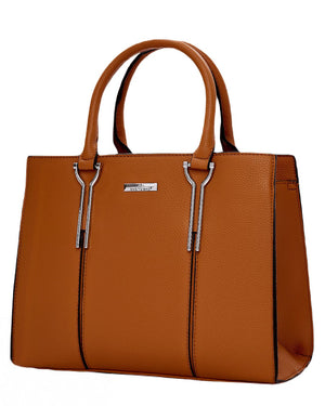 Τσάντα χειρός QR-23905 - Καφέ