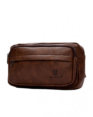 Τσαντάκι χιαστί MD-2102 - Καφέ