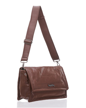 Τσάντα ώμου Q-1124 - Καφέ