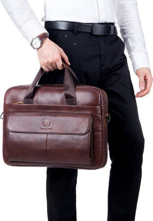 Bull Captain GWB-046 Δερμάτινος Ανδρικός Χαρτοφύλακας Καφέ