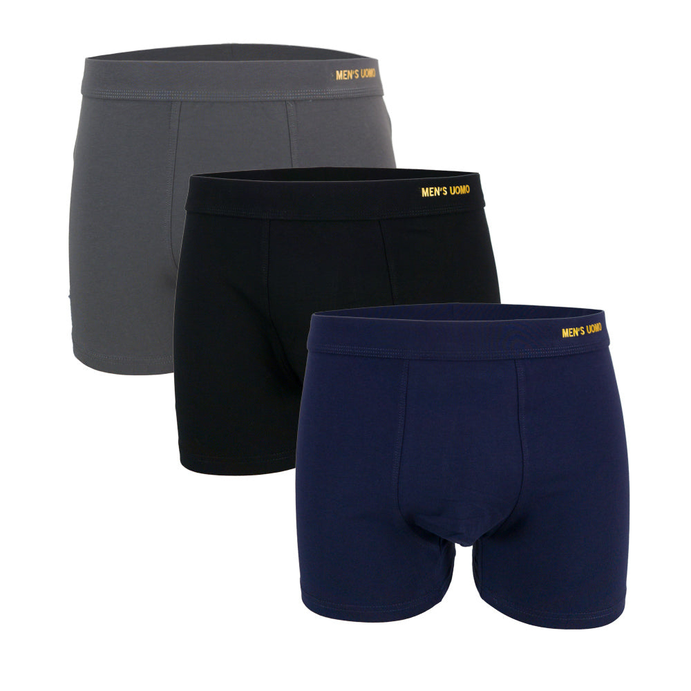 Uomo Ανδρικά Μποξεράκια Blue/Black/Grey 3Pack