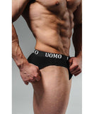 Uomo Ανδρικό Σλιπ Μαύρο/Γκρι/Μπλε 3Pack