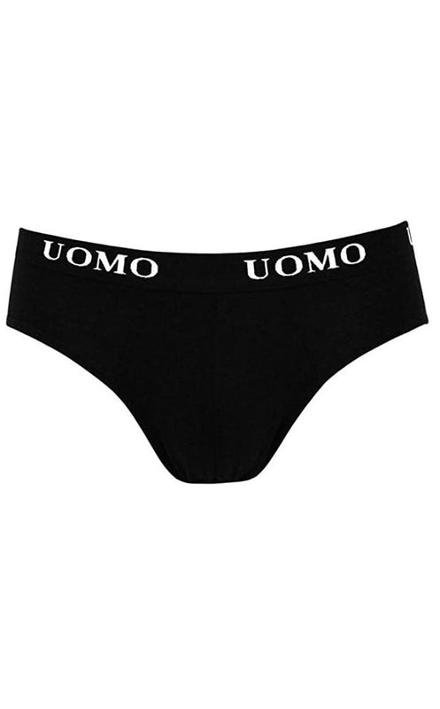Uomo Ανδρικό Σλιπ Μαύρο 3Pack