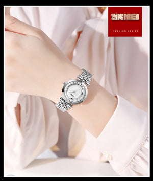Skmei 1784SI Γυναικείο Ρολόι με Ασημί Μεταλλικό Μπρασελέ