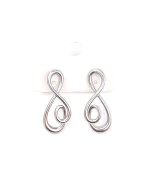 Καρφωτό σκουλαρίκι OO-S293 - Ασημί