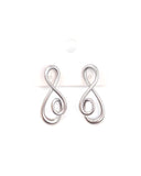 Καρφωτό σκουλαρίκι OO-S293 - Ασημί