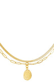 Κολιέ Handeye σε χρυσό χρώμα από ανοξείδωτο ατσάλι με διπλή αλυσίδα