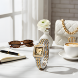 Vintage Γυναικείο Ρολόι Irina Silver Gold με Μεταλλικό Μπρασελέ