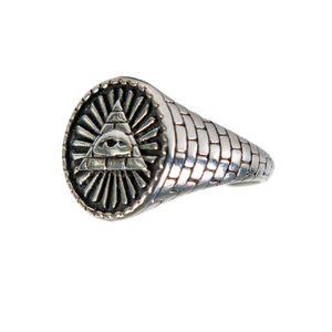 Стоманен мъжки пръстен N-26 Сребро 