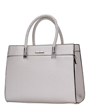 Τσάντα ώμου QR-23906 - Ασημί