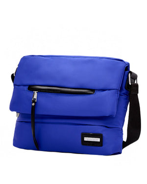 Τσάντα χιαστι με αδιάβροχο ύφασμα-KX2235 - Μπλέ
