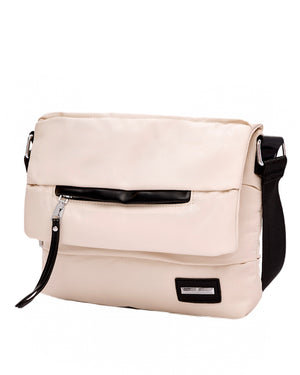 Τσάντα χιαστι με αδιάβροχο ύφασμα-KX2235 - Μπέζ