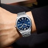 Curren 8476 Silver Blue Ρολόι με Μπλε Καντράν και Ασημένιο Μπρασελέ