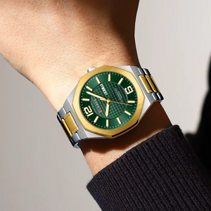 Curren 8476 Gold Green Ρολόι με Πράσινο Καντράν και Χρυσό Μπρασελέ