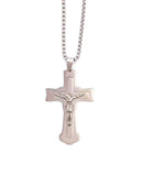 Αλυσίδα λαιμού με σταυρό WW-K443 - Ασημί